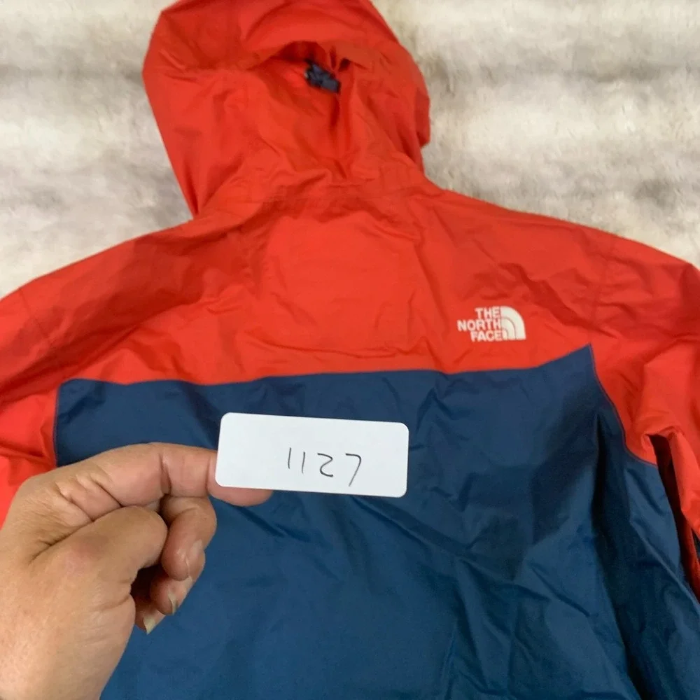 The North‎ Face DryVent Rain Jacket Mens Red Blue Hooded Shell